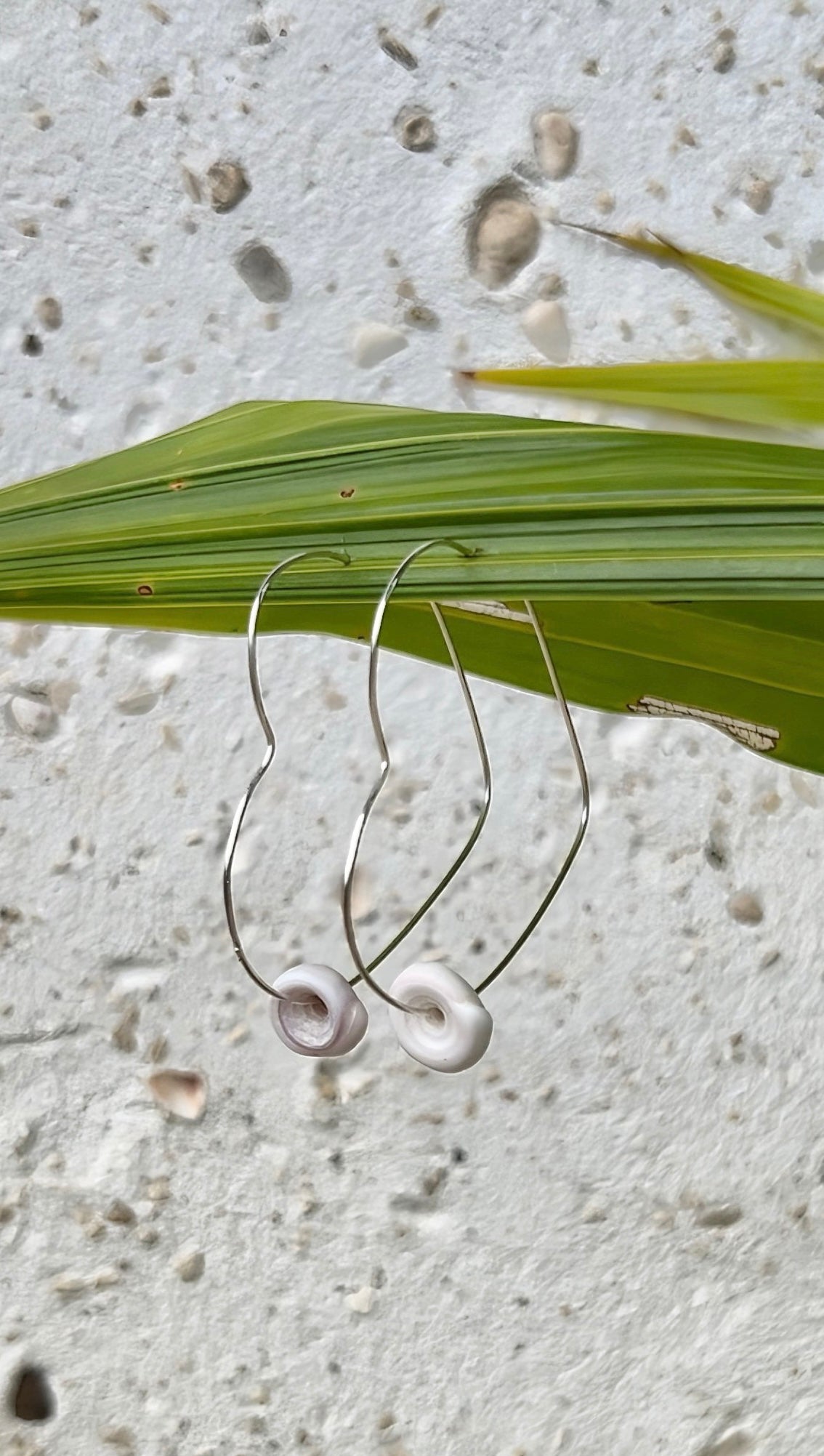 Puka Shell Heart Hoops          14k Gold Filled & Sterling Silver