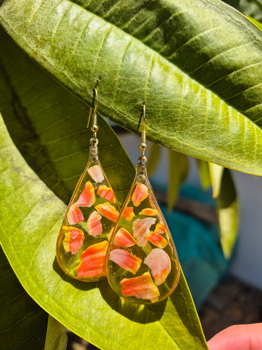 2.5" Earrings Sunrise Shell Shards | 14k Gold Filled