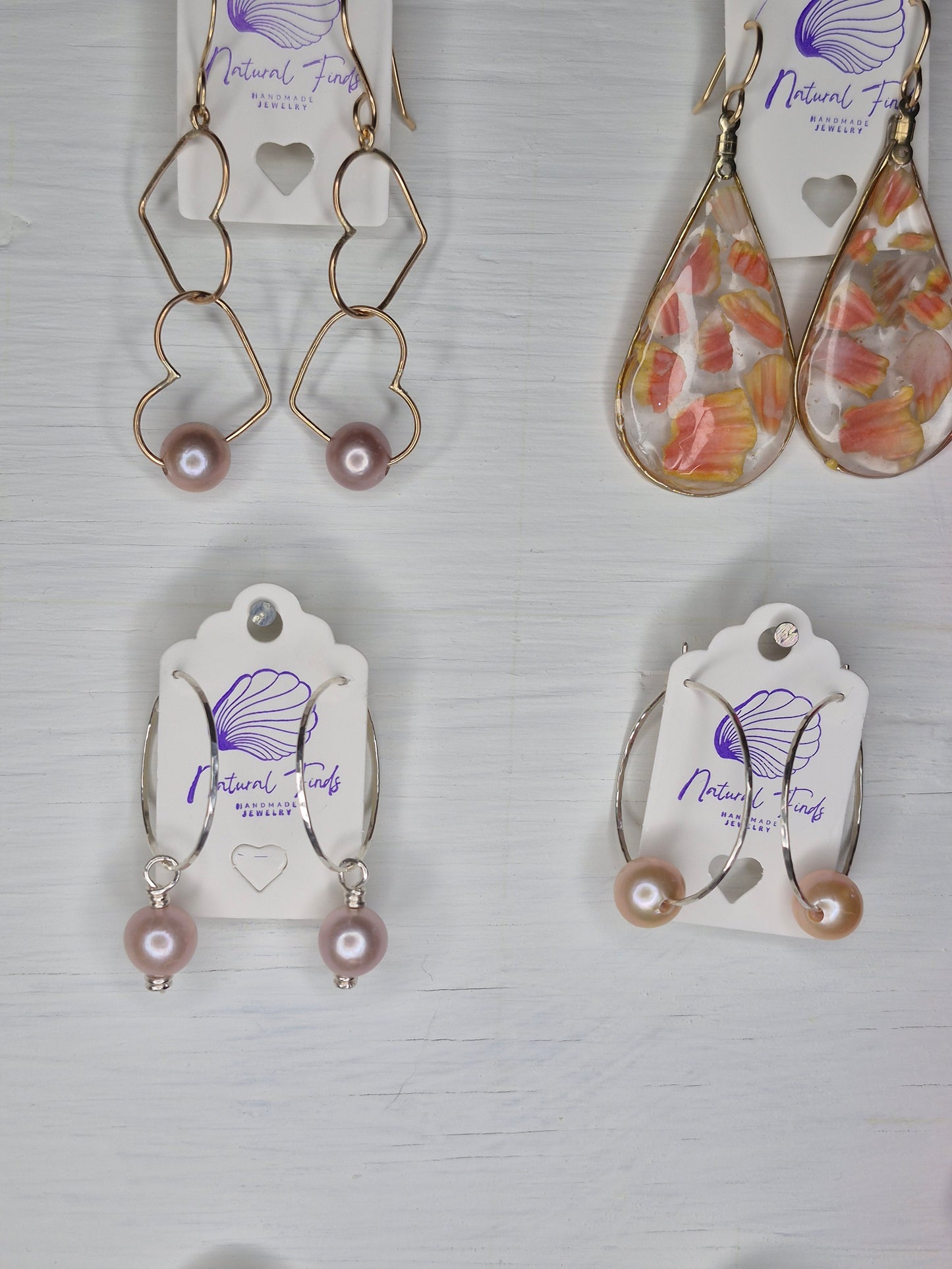 1.5" Earring Hoops | Edison Pearls | Sterling Silver